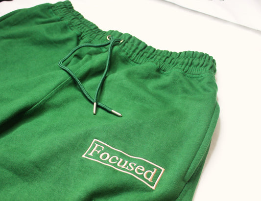 Forest Green Embroidered Jogger Pants