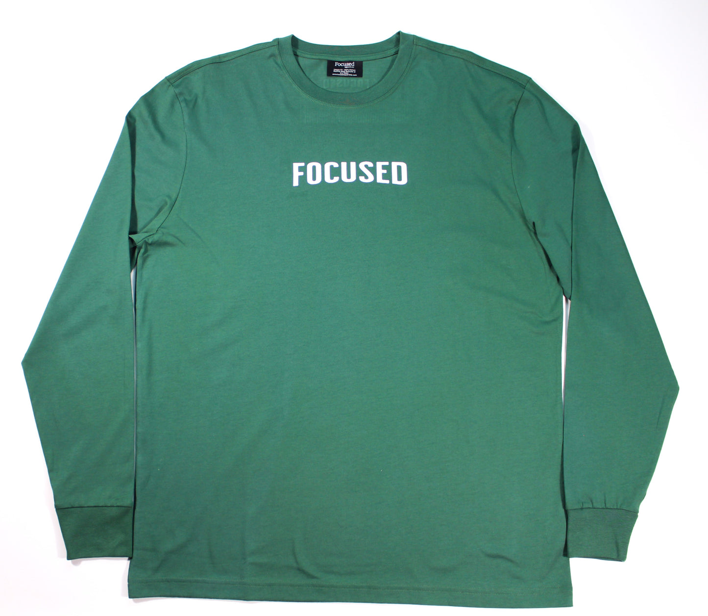 Focused Premier Casual Long Sleeve T-Shirt   Forest Green