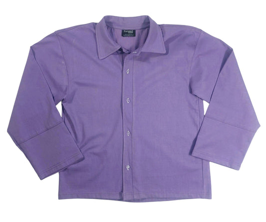 Women's Wide Sleeve Button Up Shirt  -    Soft Lavender