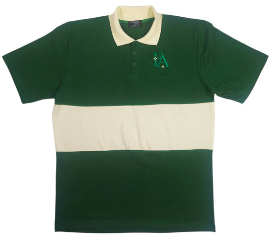 Rugby Style Polo Shirt - Forest Green