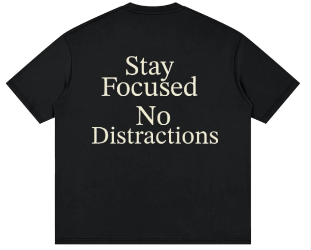 Focused Apparel Midweight Boxy Tee -   Black