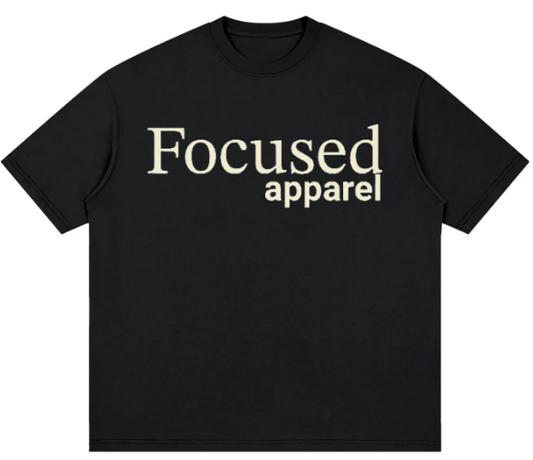 Focused Apparel Midweight Boxy Tee -   Black