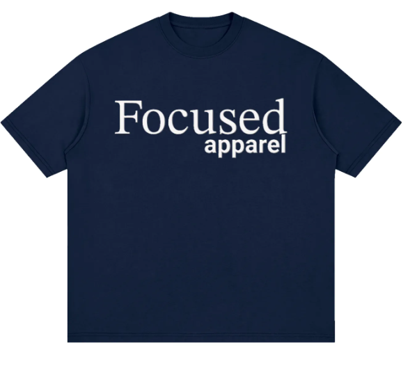 Focused Apparel Midweight Boxy Tee -   Navy