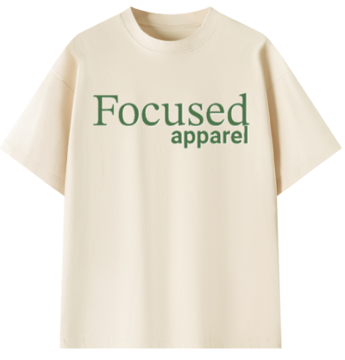 Focused Apparel Midweight Boxy Tee - Cream