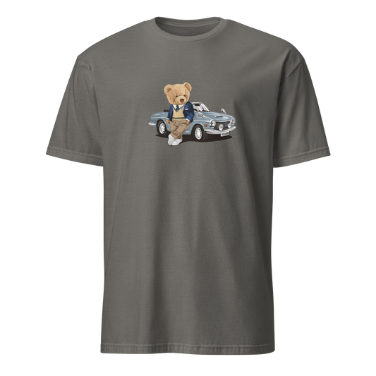 Husselbear Short Sleeve Cotton T-Shirt    Charcoal