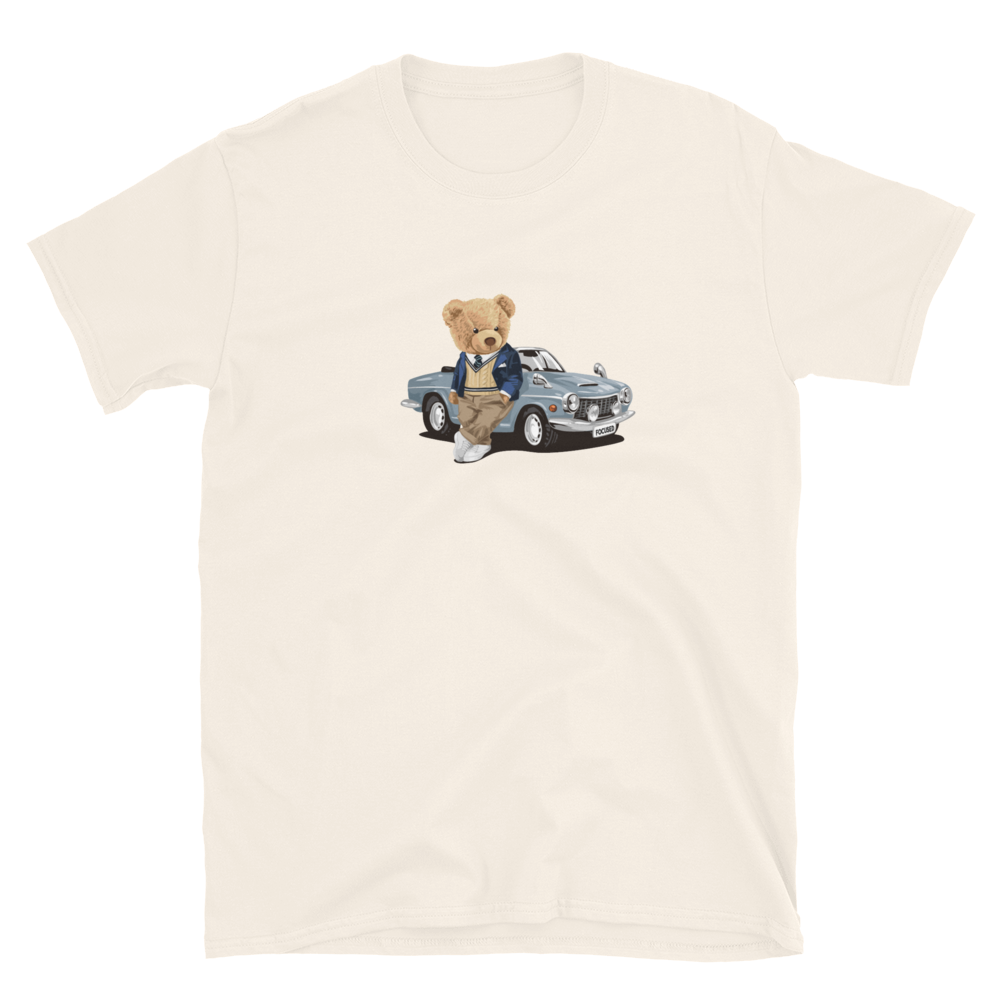 Husselbear Short Sleeve Cotton T-Shirt  -  Natural Off-White