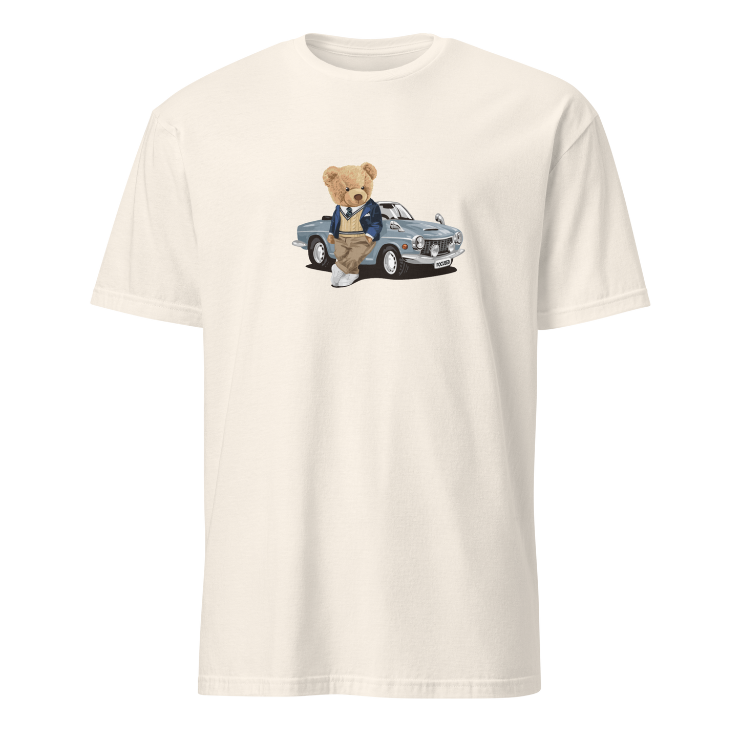 Husselbear Short Sleeve Cotton T-Shirt    Charcoal