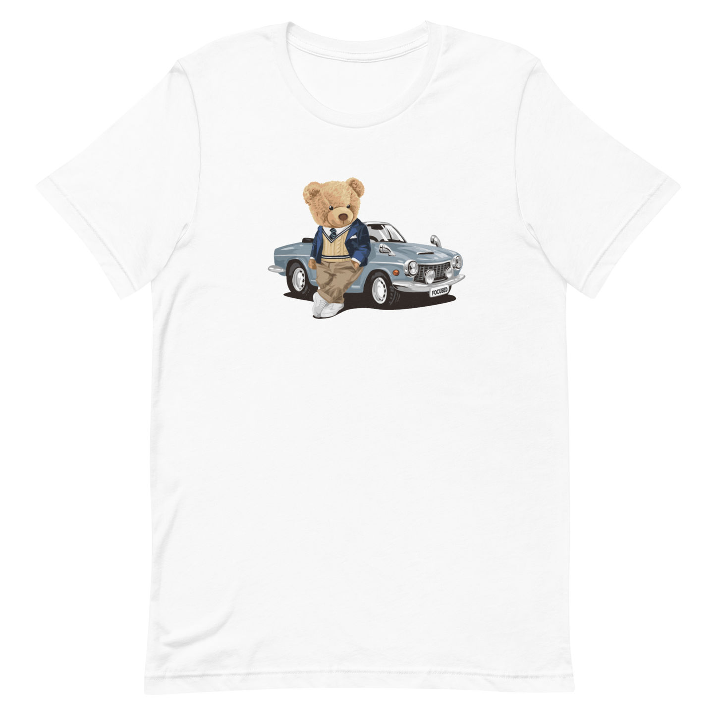 Husselbear Short Sleeve Cotton T-Shirt   White