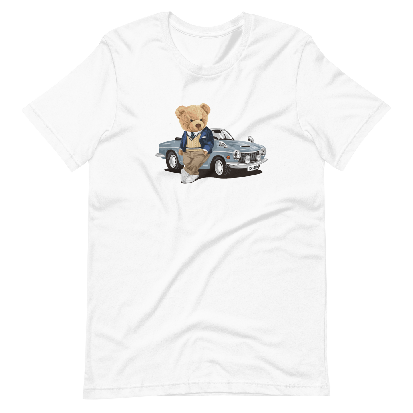 Husselbear Short Sleeve Cotton T-Shirt   White