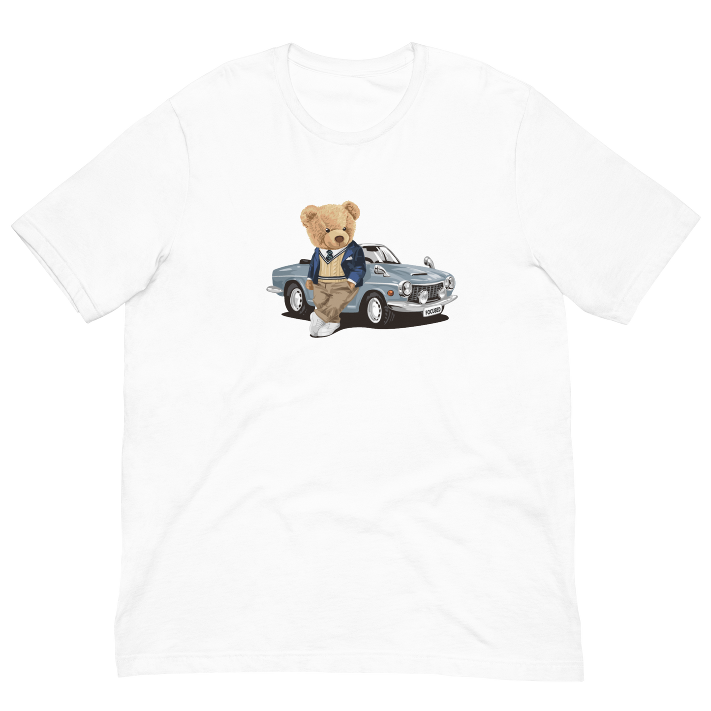 Husselbear Short Sleeve Cotton T-Shirt   White