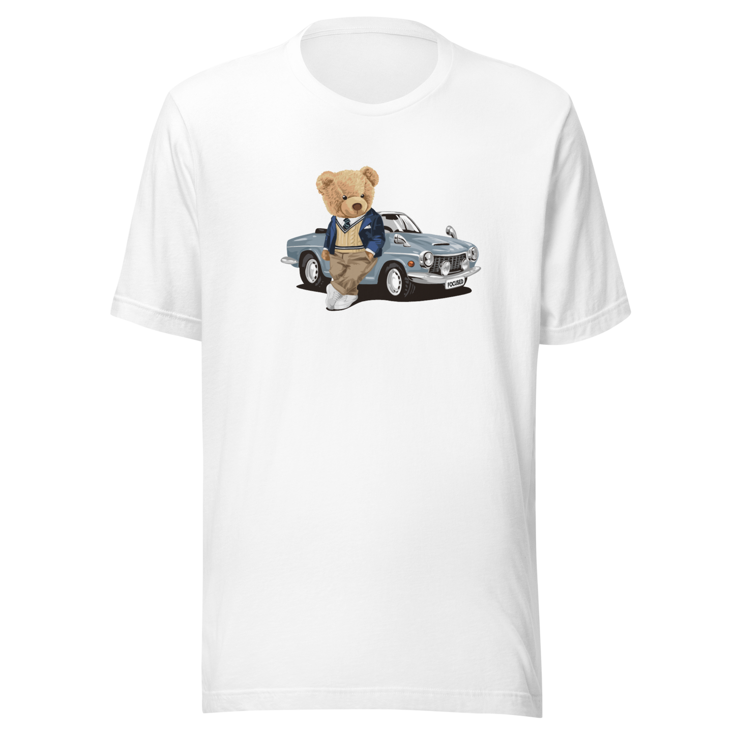 Husselbear Short Sleeve Cotton T-Shirt   White